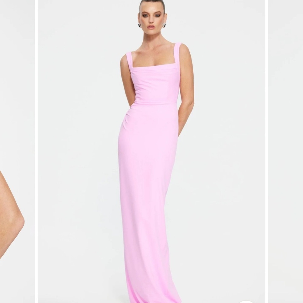 Elegant Strapless Pink Dress